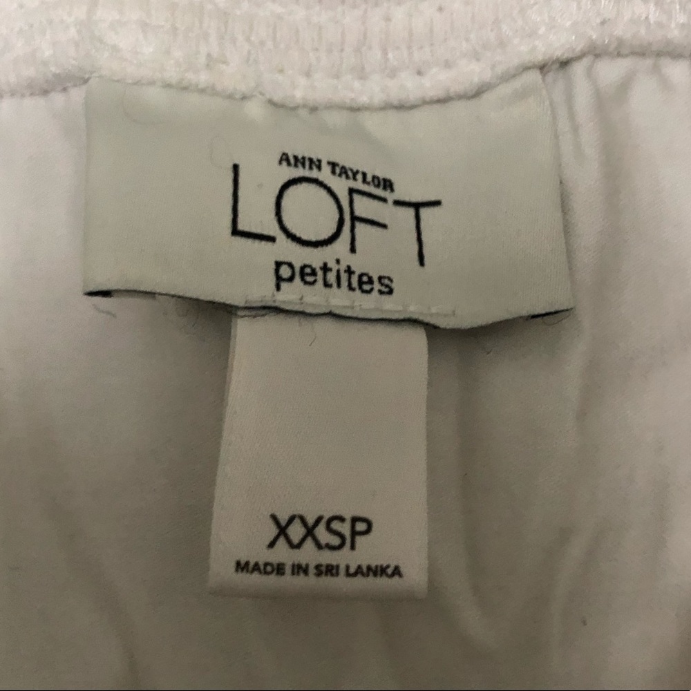 LOFT White Crop Utility Zipper Jacket XXS Petite - Picture 2 of 4